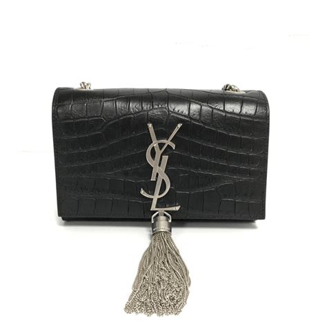 ysl bag black|YSL black bag with tassel.